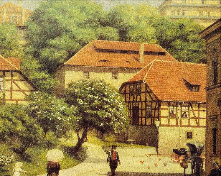 unknow artist Altstadt mit Schloss Sondershausen oil painting image
